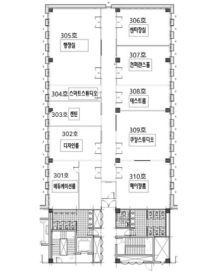 산학협력동 3층 공간 안내도
